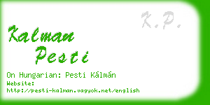 kalman pesti business card